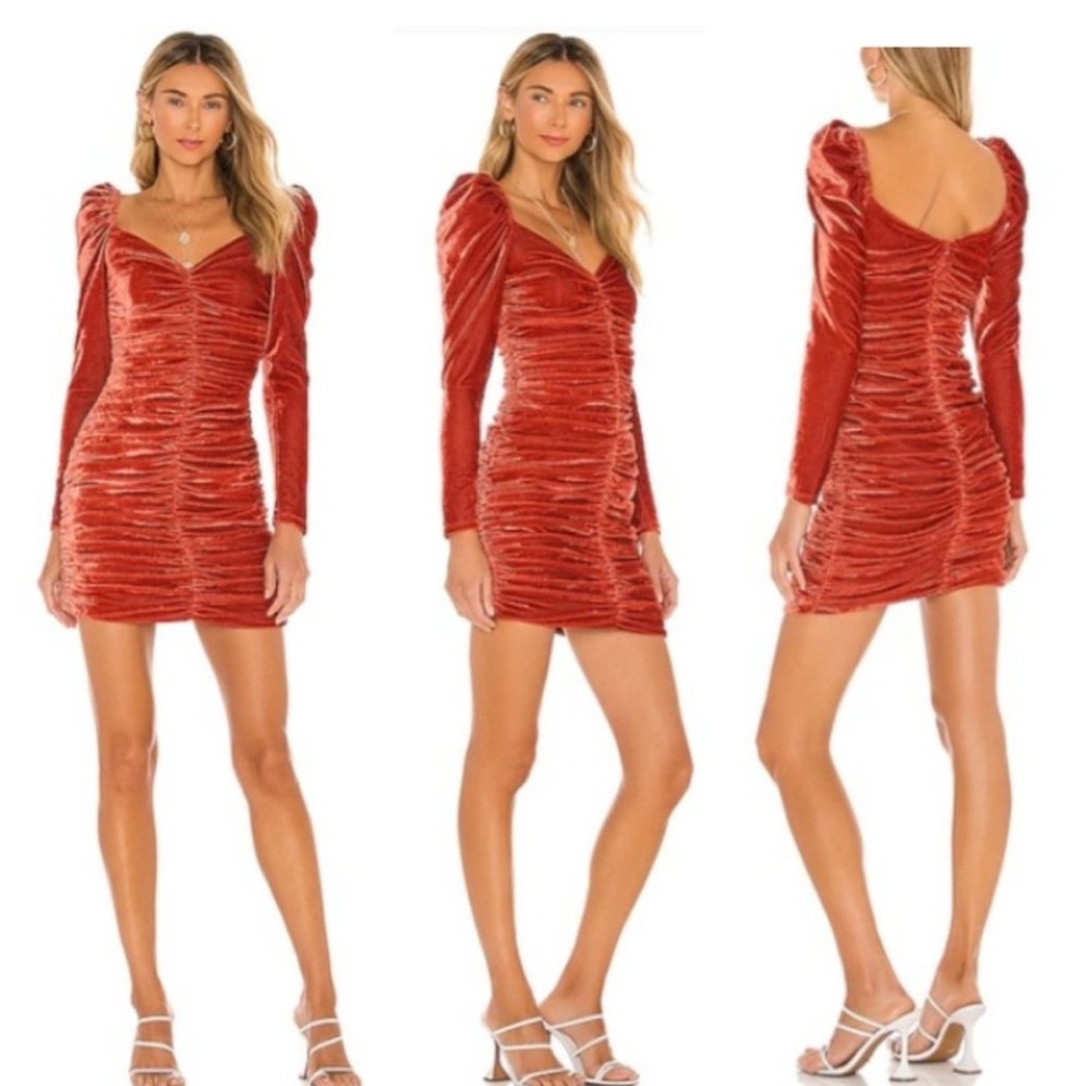 MINKPINK burnt orange Sleeve Dress
